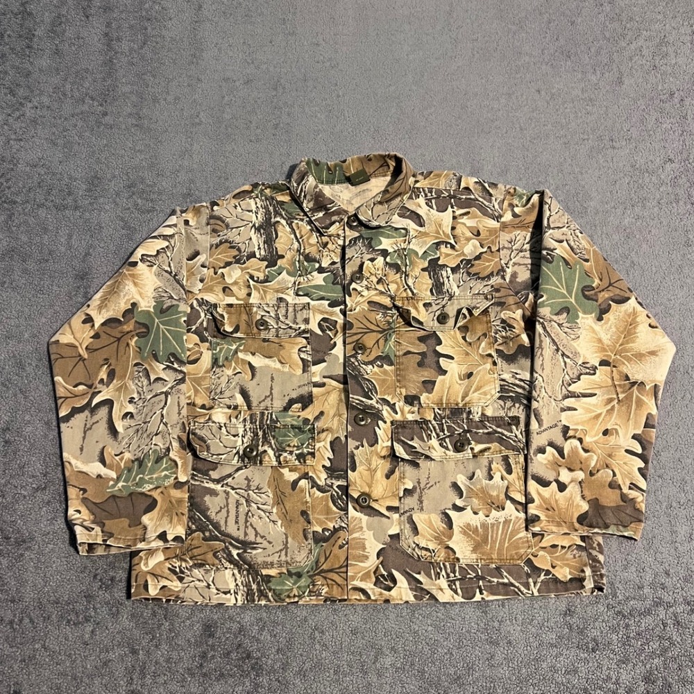Vintage Camo Gear Realtree Timber Camouflage Hunting Jacket Mens Large USA Made